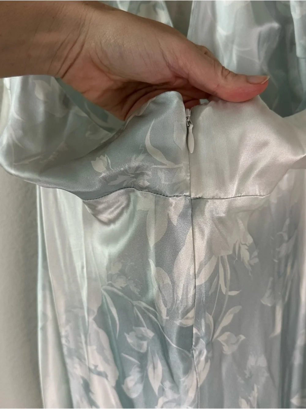 REFORMATION Daniela Maxi Silk Dress in Core Halo SZ US 6 NWT - Picture 7 of 7